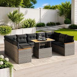 Transform Your Outdoors with 10-Piece Garden Sofa Set