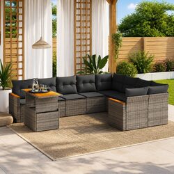 10 Piece Outdoor Sofa Set for Relaxing Gatherings