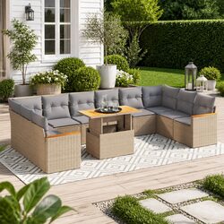 Transform Your Outdoor Space with 11 Piece Sofa Set