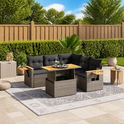 Transform Your Outdoor Space with 6 Piece Grey Sofa Set