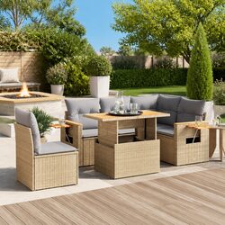 Transform Your Outdoor Space with a 6-Piece Garden Sofa Set