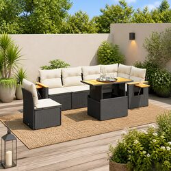 Enhance Your Outdoor Space with a 7 Piece Black Sofa Set