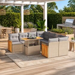 Enhance Your Patio with a 9-Piece Garden Sofa Set