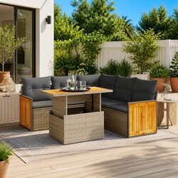 Enhance Your Outdoor Space with This 6-Piece Sofa Set