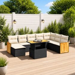 Enhance Your Outdoors with 9 Piece Garden Sofa Set