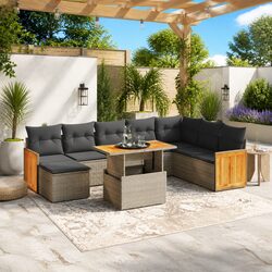 Enhance Your Outdoor Space with 9 Piece Garden Sofa Set