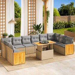 Enhance Your Outdoor Area with Our 11-Piece Garden Sofa Set