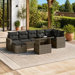 Transform Your Patio with This 8 Piece Garden Sofa Set