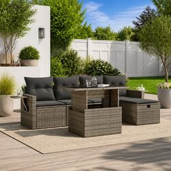 Enhance Your Outdoor Space with 6-Piece Garden Sofa Set