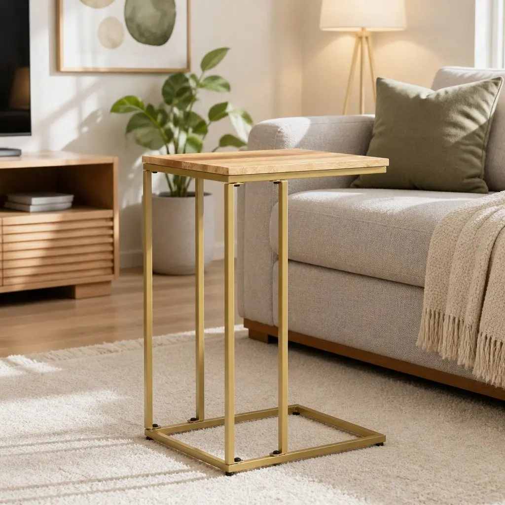 Side Table 35x45x65cm Brown Solid Mango Wood Living Room Accent Furniture