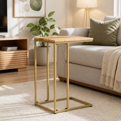 Enhance Your Space with a Brown Wood Side Table 35x45x65cm