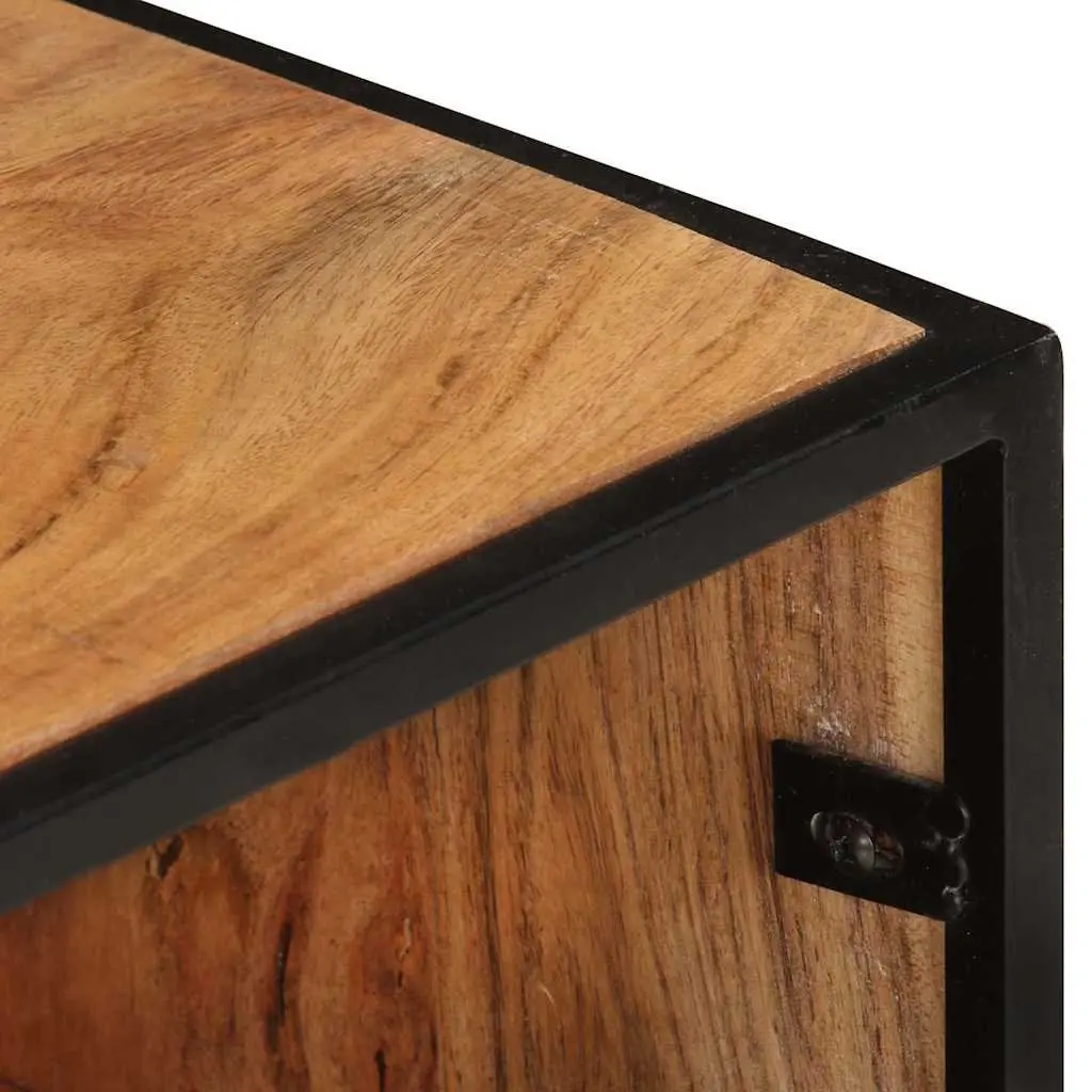 TV Cabinet 110x30x45cm Solid Acacia Wood 3 Drawers 3 Shelves Brown