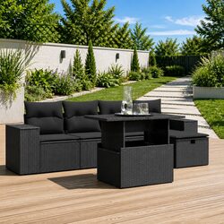 Outdoor Black Sofa Set for Enhanced Family Gatherings