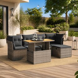 Enhance Your Outdoor Space with a 6 Piece Garden Sofa Set