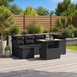 Transform Your Patio with This 7-Piece Black Rattan Sofa Set