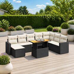 Elevate Your Outdoor Living with a 9 Piece Black Sofa Set