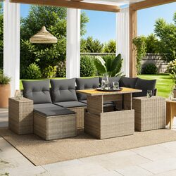 Transform Your Outdoor Space with 7-Piece Garden Sofa Set