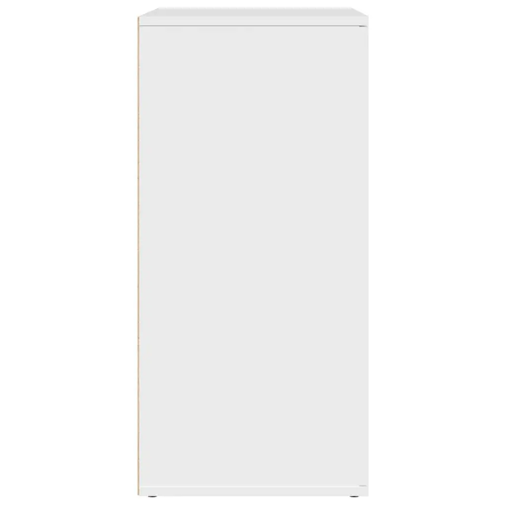 Sideboard Cabinet 2 pcs White Engineered Wood Storage Buffet 79x38x80 cm