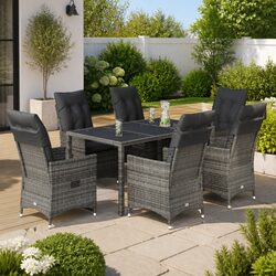 Enhance Your Outdoor Space with 7 Piece Grey Dining Set