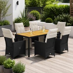 7 Piece Garden Dining Set for Relaxing Outdoor Moments