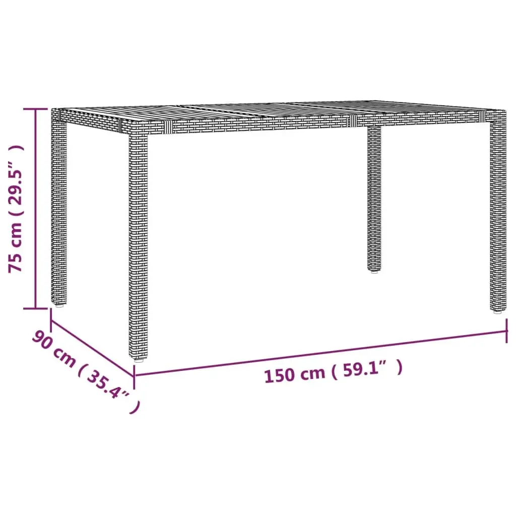 Bistro Set 5 Piece Outdoor Furniture Grey Poly Rattan with Cushions Adjustable Backrest and Footrest
