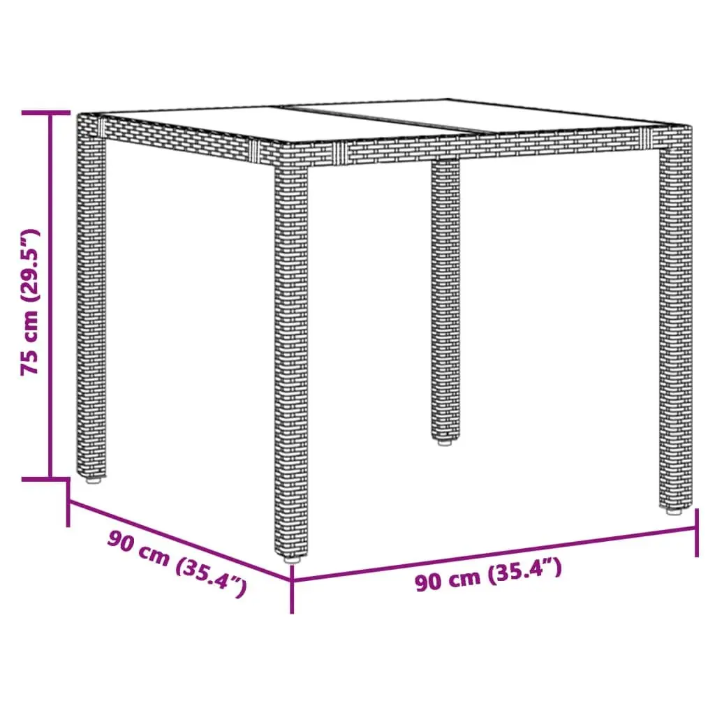Bistro Set 3 Piece Outdoor Furniture Adjustable Seating Grey