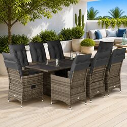 Transform Your Outdoor Space with this 9 Piece Bistro Set
