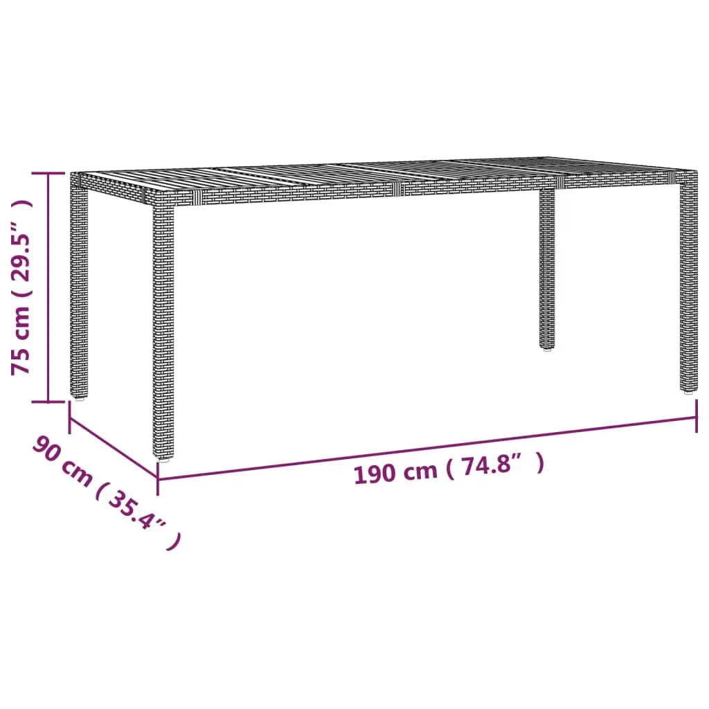 Garden Bistro Set 9 Piece Outdoor Furniture Grey Poly Rattan Adjustable Backrest Cushions