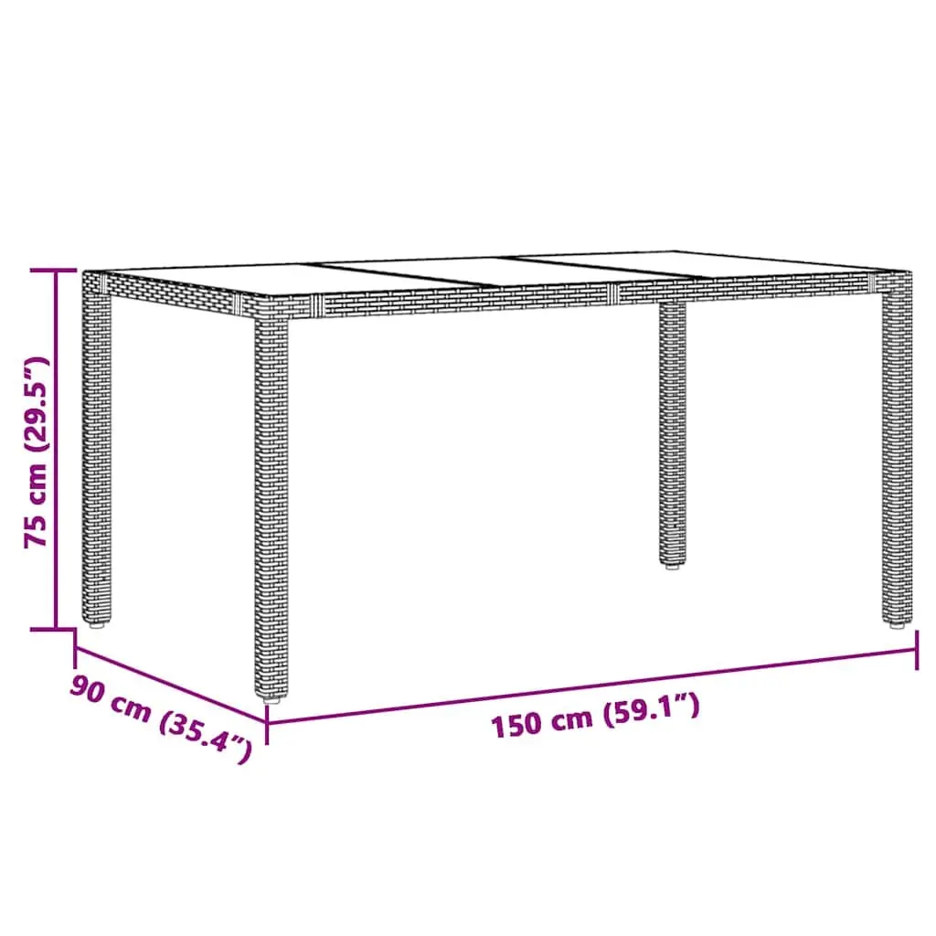 Grey 5 Piece Outdoor Bistro Set with Cushions Adjustable Backrest Tempered Glass Table Poly Rattan Garden Furniture