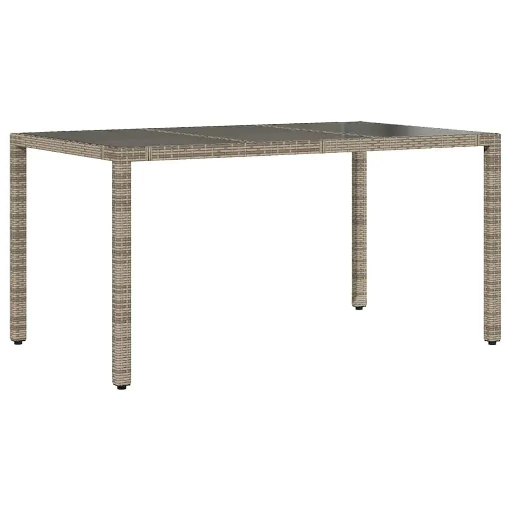 Bistro Set 5 Piece Outdoor Furniture Grey Poly Rattan Table Chairs with Padded Cushions