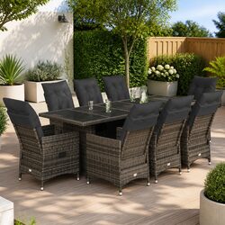Transform Your Outdoor Space with this 9 Piece Bistro Set