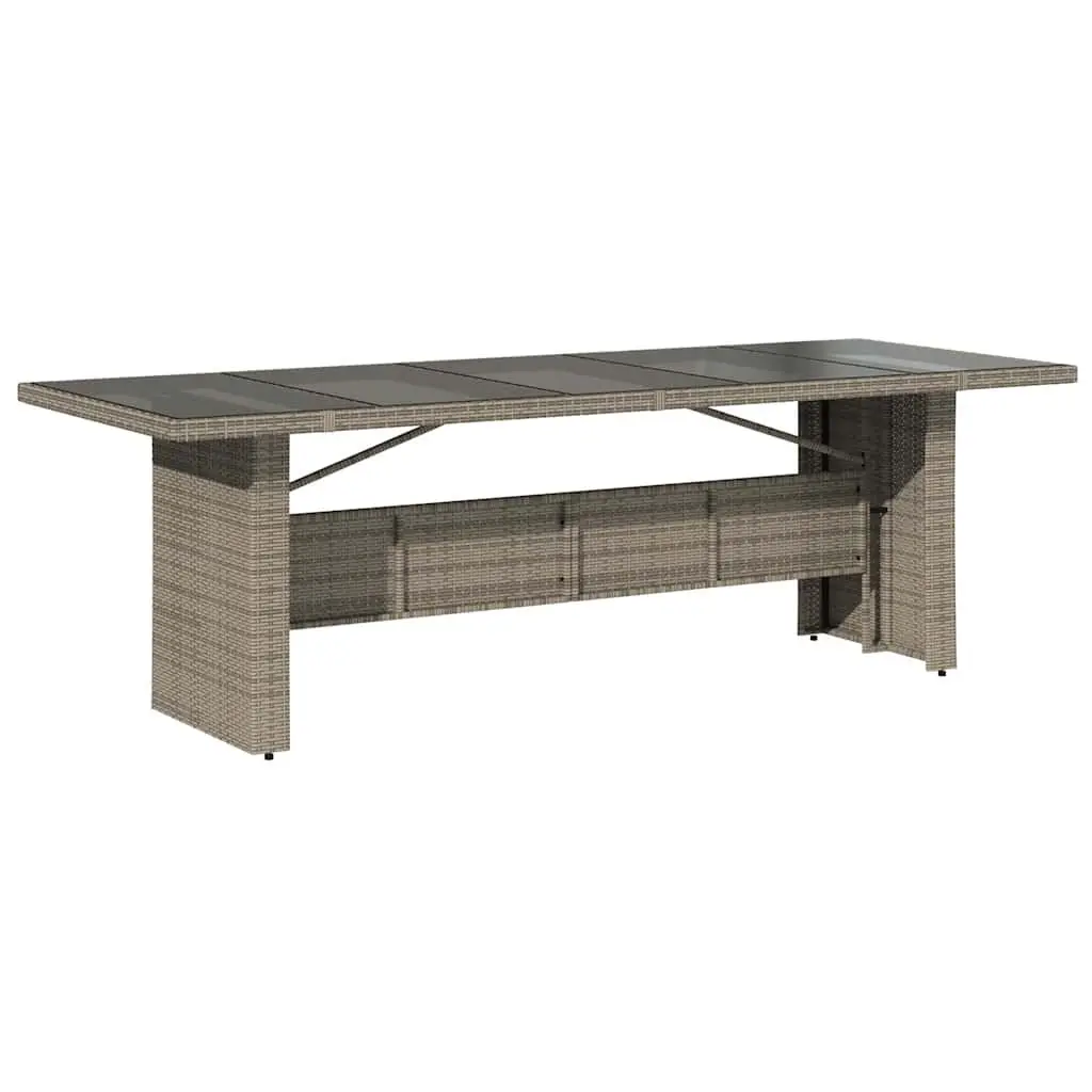 9 Piece Outdoor Garden Bistro Set Grey with Cushions and Reclining Chairs