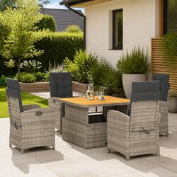 Upgrade Your Outdoor Space with This Grey 5 Piece Dining Set