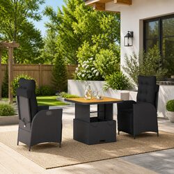 Elevate Your Outdoor Experience with this PE Rattan Dining Set