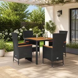 Stylish 5 Piece Outdoor Dining Set with Cushions