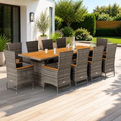 Stylish 11-Piece Outdoor Dining Set for Your Garden