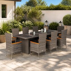 Transform Your Outdoor Space with This 9-Piece Dining Set