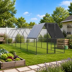 Spacious 2x12x2m Chicken Cage for Outdoor Living