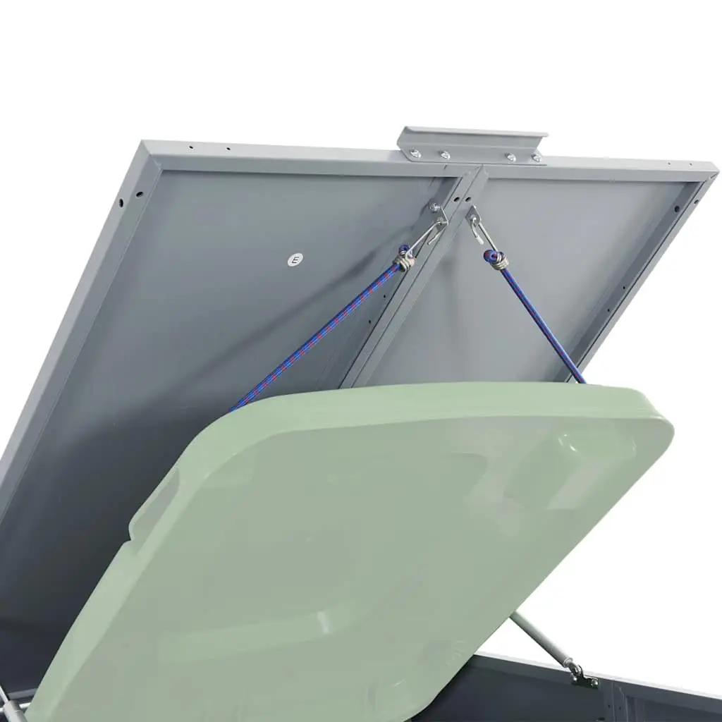 Wheelie Bin Storage Shed for 3 Bins Powder-Coated Steel Construction with Gas-Spring Lid and Magnetic Closure Doors