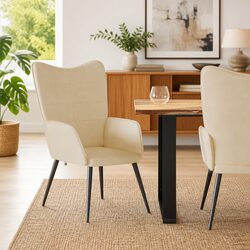 Stylish Cream Lounge Chair for a Cozy Atmosphere