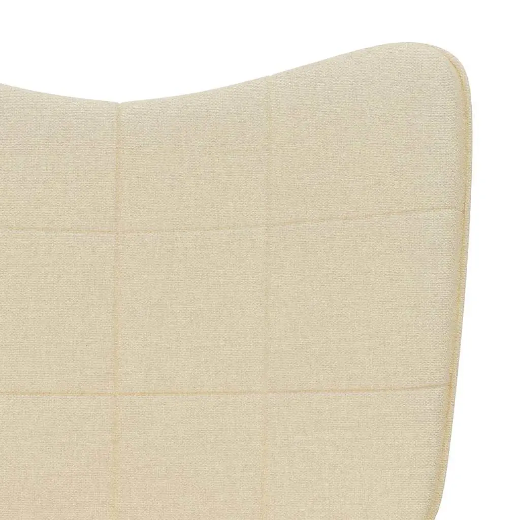 Relaxing Armchair Cream Fabric Padded Foam Upholstered Modern Lounge Chair