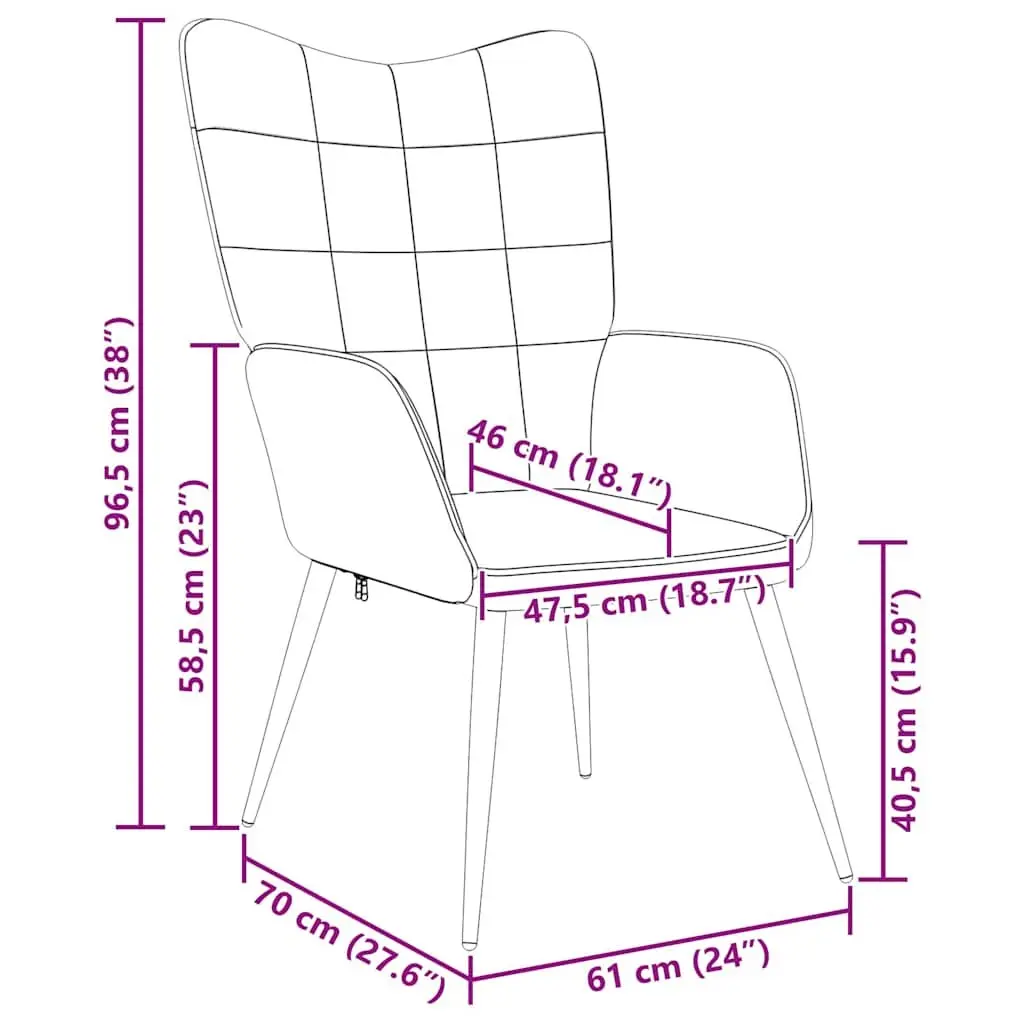 Relaxing Armchair Cream Fabric Padded Foam Upholstered Modern Lounge Chair