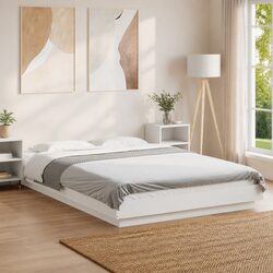 Elevate Your Bedroom with a White Bed Frame and LED Lights