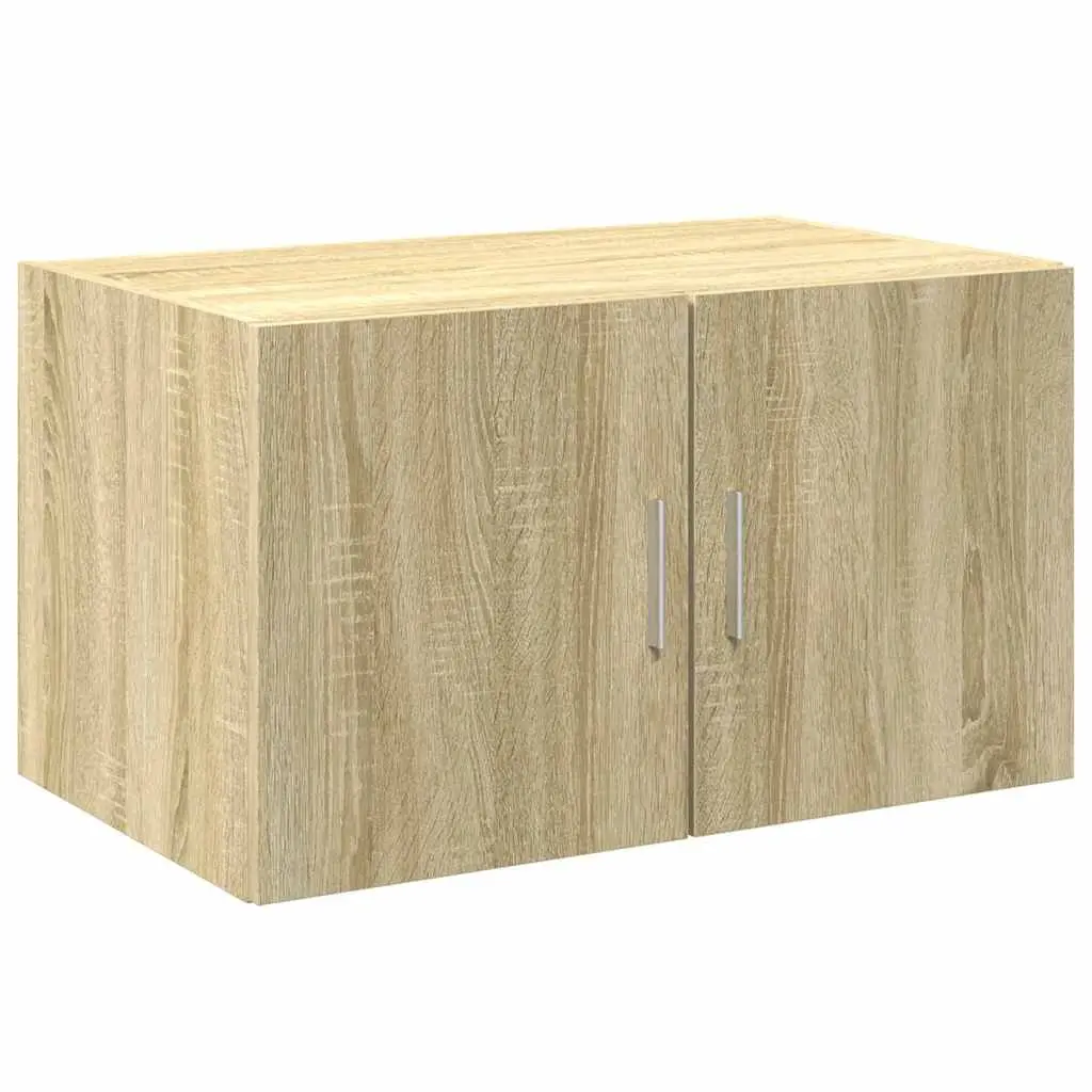 Storage Cabinet Tall Engineered Wood Sonoma Oak Brown Home Furniture Shelves