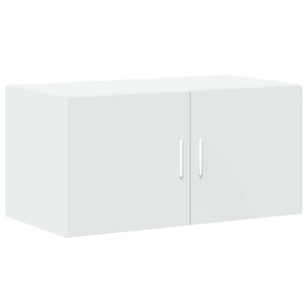 Storage Cabinet White Tall Engineered Wood Furniture Bathroom Living Room