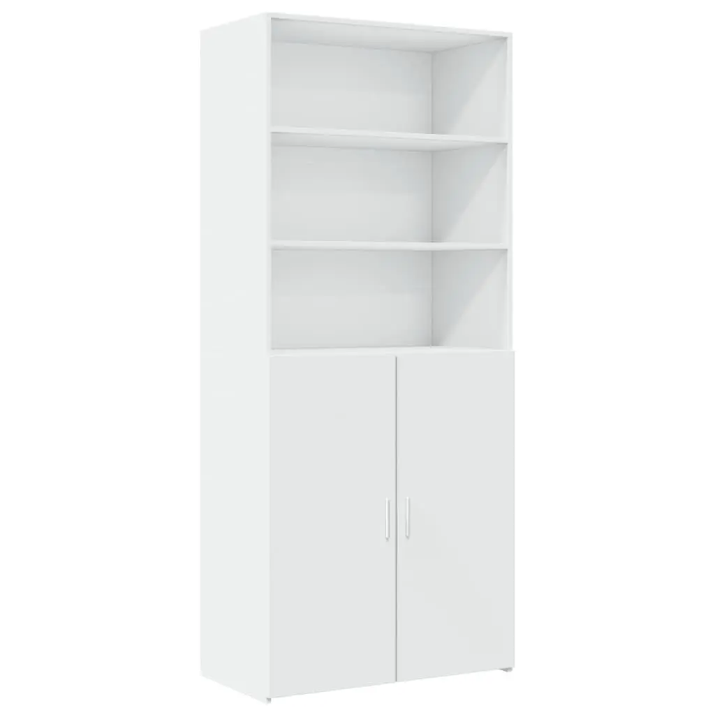 Highboard Storage Cabinet 80x42.5x249cm Engineered Wood with Open Compartments and Doors