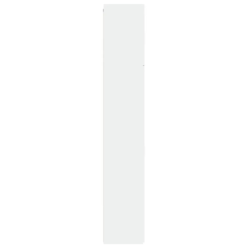 Highboard Storage Cabinet 80x42.5x249cm Engineered Wood White Multiple Compartments
