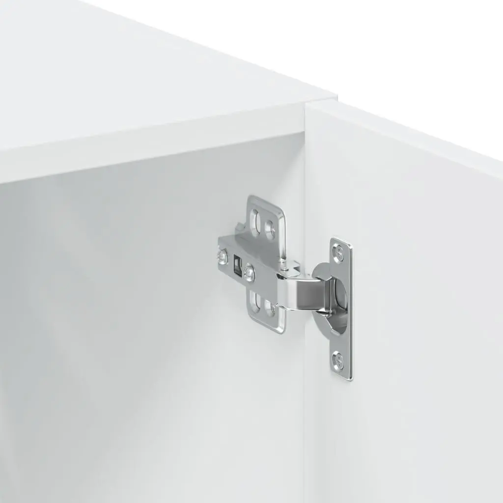 Highboard Storage Cabinet 80x42.5x249cm Engineered Wood White Multiple Compartments