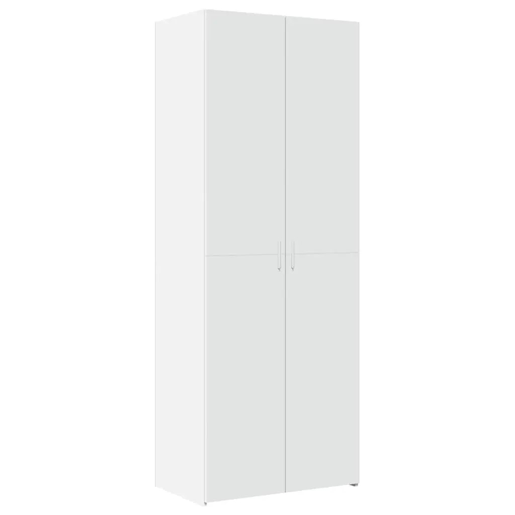 Highboard Storage Cabinet Engineered Wood White Multiple Compartments