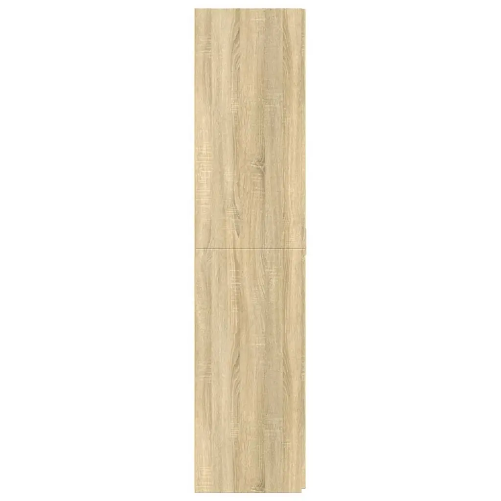 Highboard Storage Cabinet 80x42.5x185cm Brown Engineered Wood Multiple Compartments